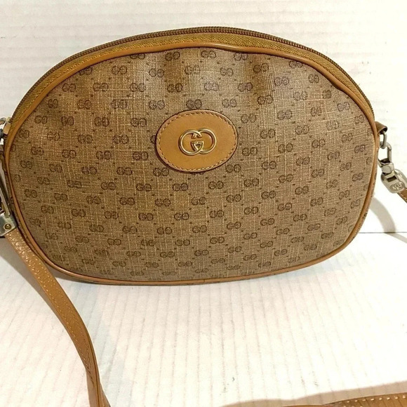 Gucci vintage micro GG canvas/ leather shoulder handbag - Picture 6 of 12
